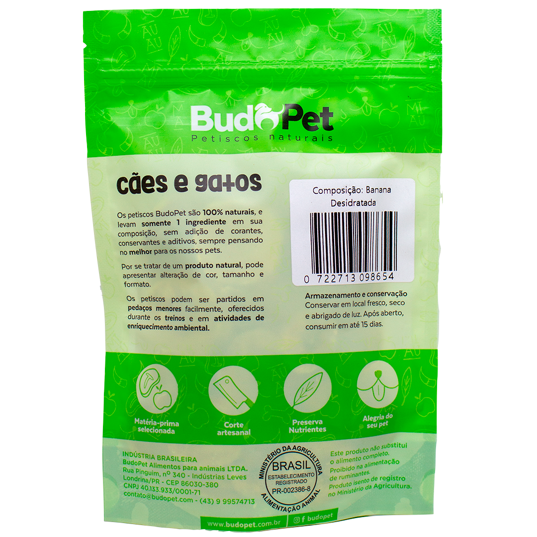 Snack Banana 80g - Budopet - Imagem 2