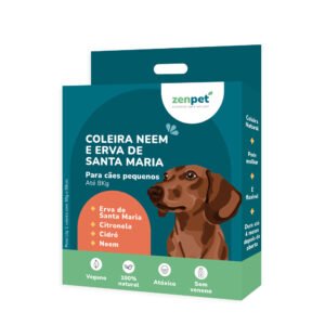 Coleira natural Neem Cães até 8kg - Zenpet